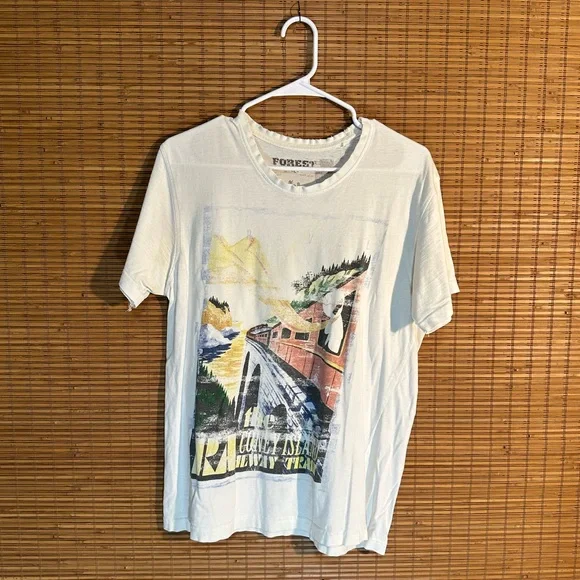 Vintage ‘Coney Island Railway Train’ Short Sleeve T-Shirt - Picture 1 of 3